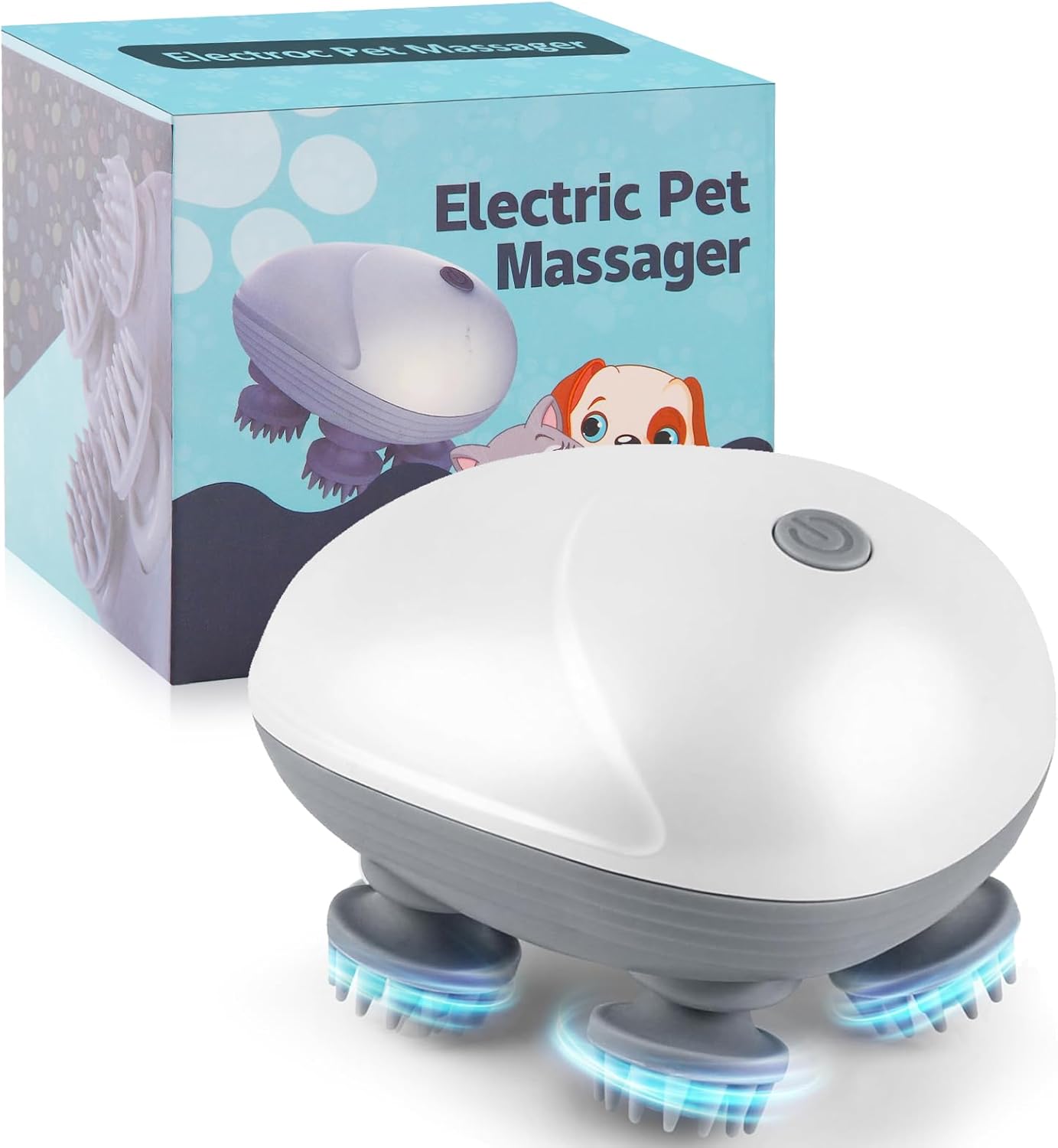 Furbella Pet Scalp Massager 2.0 — Electric Massager for Cats & Dogs, Relaxation & Grooming Tool