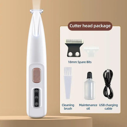 Professional Waterproof LED Pet Hair Trimmer - Rechargeable Grooming Clipper for Dogs and Cats, Ideal Gift for Pet Owners