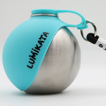 Lumikata 2-In-1 Portable Dog Water Bottle - 10Oz Stainless Steel, Silicone Foldable Bowl Mode, Leak-Proof Water Ball for Small Dog Walking, Pet Feeding Supplies, Water Bottles