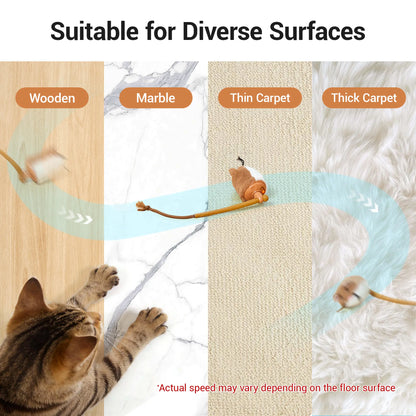 Potaroma Smart Rolling Mouse Cat Toy - Motion-Activated Electric Interactive Toy, Rechargeable Enriching Play Exercise Game for Indoor Kittens & Cats