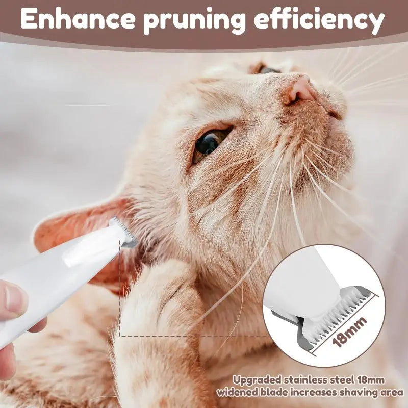 Professional Waterproof LED Pet Hair Trimmer - Rechargeable Grooming Clipper for Dogs and Cats, Ideal Gift for Pet Owners