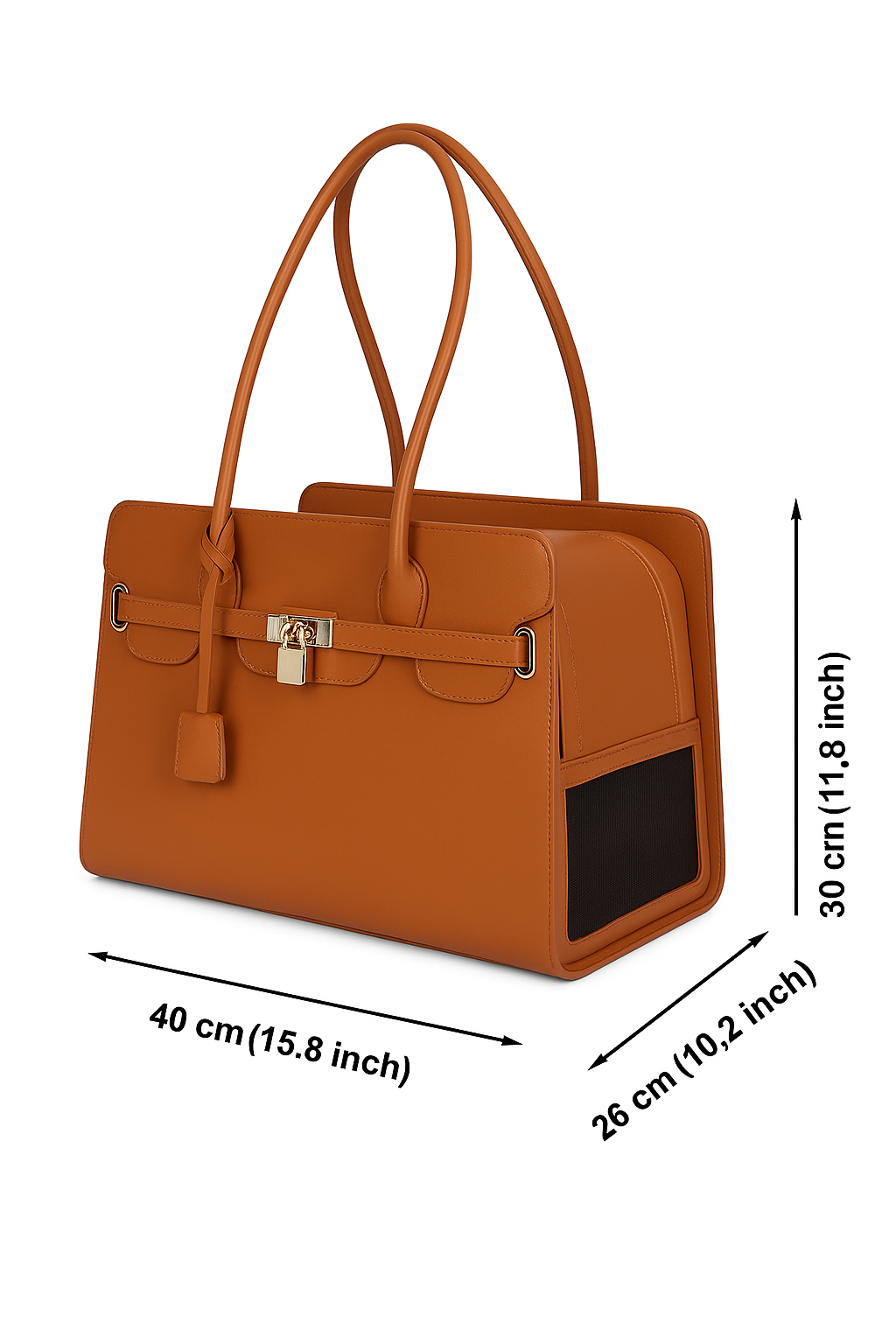 Luxury PU Leather Pet Carrier – Breathable Travel Handbag for Dogs & Cats, Stylish Shoulder Bag for Puppies, Kittens & Small Pets