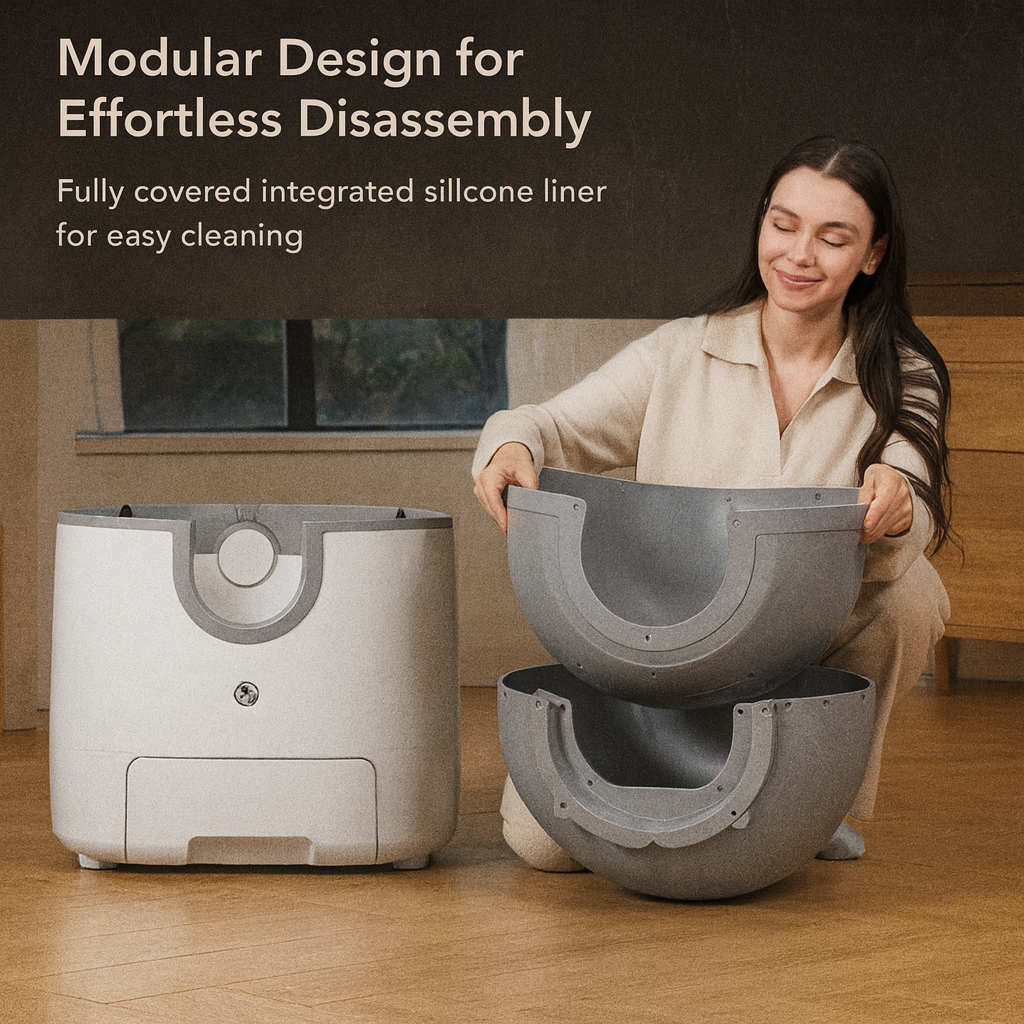 Furoomate Self-Cleaning Smart Cat Litter Box – Automatic 11L High-Capacity Pet Toilet
