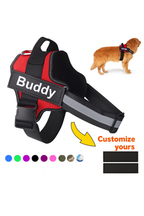 Furbella Personalized No-Pull Reflective Dog Harness – Adjustable, Breathable Vest for Small to Large Dogs