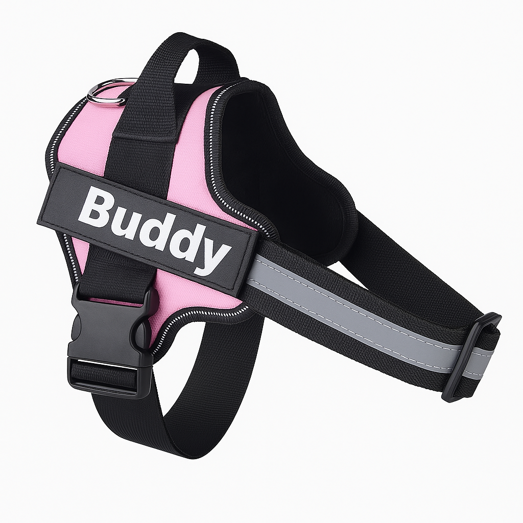 Furbella Personalized No-Pull Reflective Dog Harness – Adjustable, Breathable Vest for Small to Large Dogs