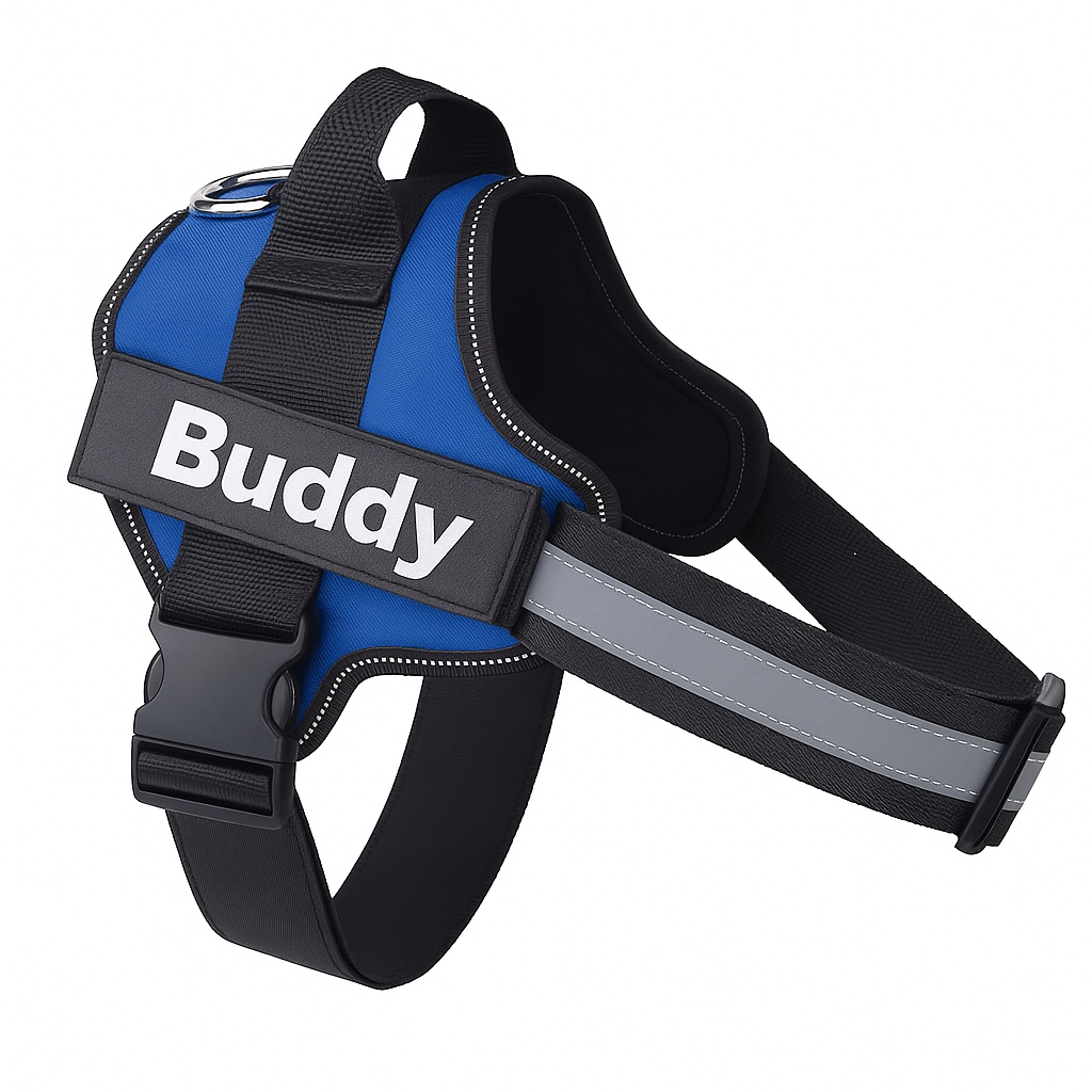 Furbella Personalized No-Pull Reflective Dog Harness – Adjustable, Breathable Vest for Small to Large Dogs