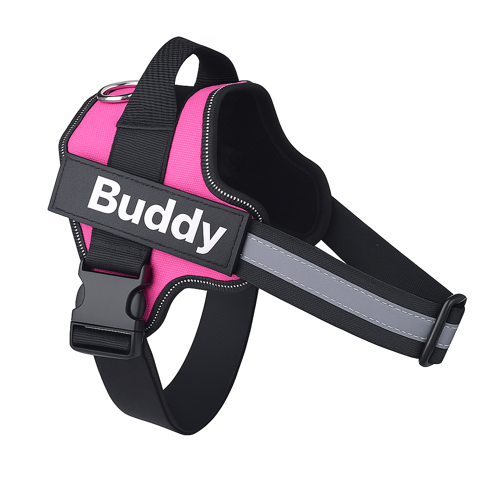 Furbella Personalized No-Pull Reflective Dog Harness – Adjustable, Breathable Vest for Small to Large Dogs