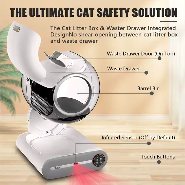 Furbella Smart Self-Cleaning Cat Litter Box — App-Controlled, Automatic, Odor-Free