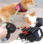 Furbella Dual Dog Leash – Retractable 360° Swivel Double Leash with LED Light for Walking 2 Dogs