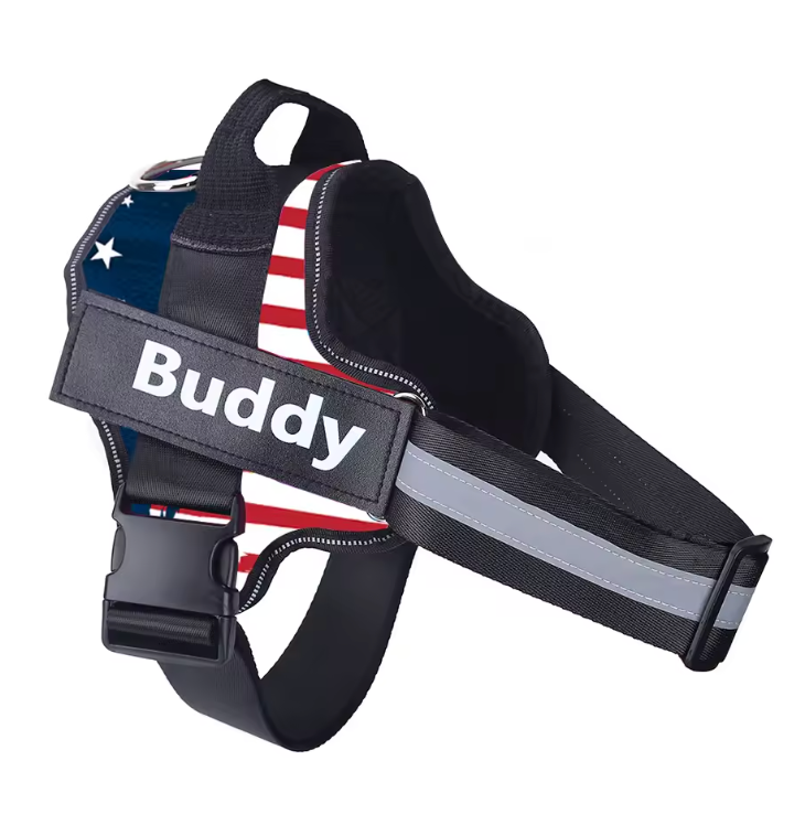 Furbella Personalized No-Pull Reflective Dog Harness – Adjustable, Breathable Vest for Small to Large Dogs