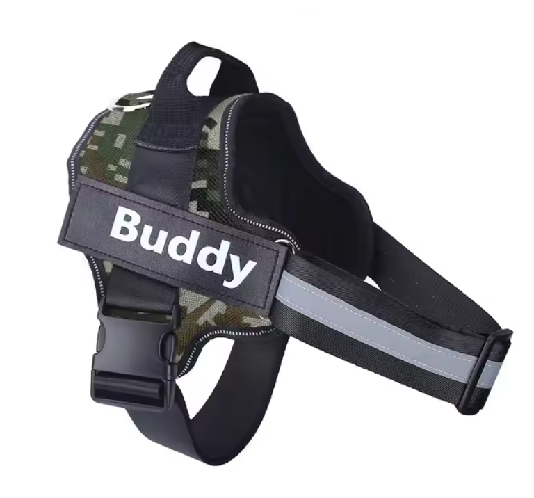 Furbella Personalized No-Pull Reflective Dog Harness – Adjustable, Breathable Vest for Small to Large Dogs