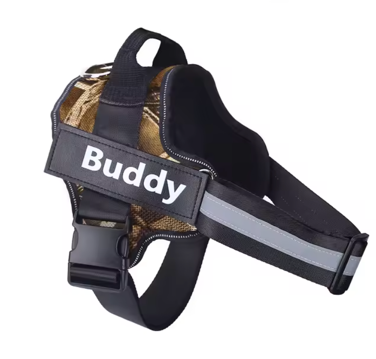 Furbella Personalized No-Pull Reflective Dog Harness – Adjustable, Breathable Vest for Small to Large Dogs