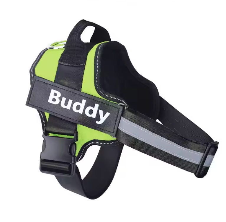 Furbella Personalized No-Pull Reflective Dog Harness – Adjustable, Breathable Vest for Small to Large Dogs