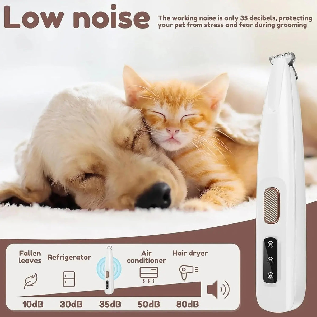 Professional Waterproof LED Pet Hair Trimmer - Rechargeable Grooming Clipper for Dogs and Cats, Ideal Gift for Pet Owners