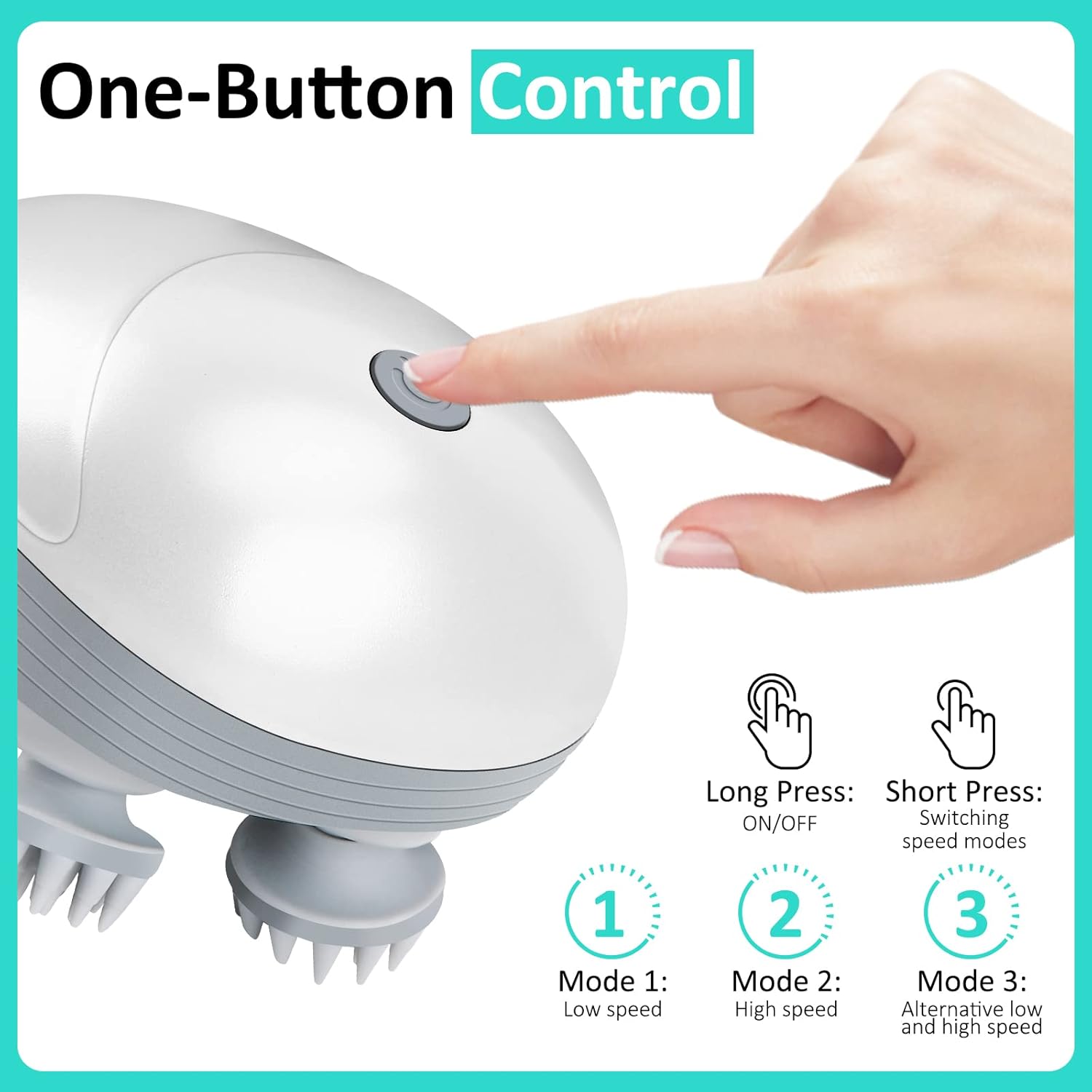 Furbella Pet Scalp Massager 2.0 — Electric Massager for Cats & Dogs, Relaxation & Grooming Tool