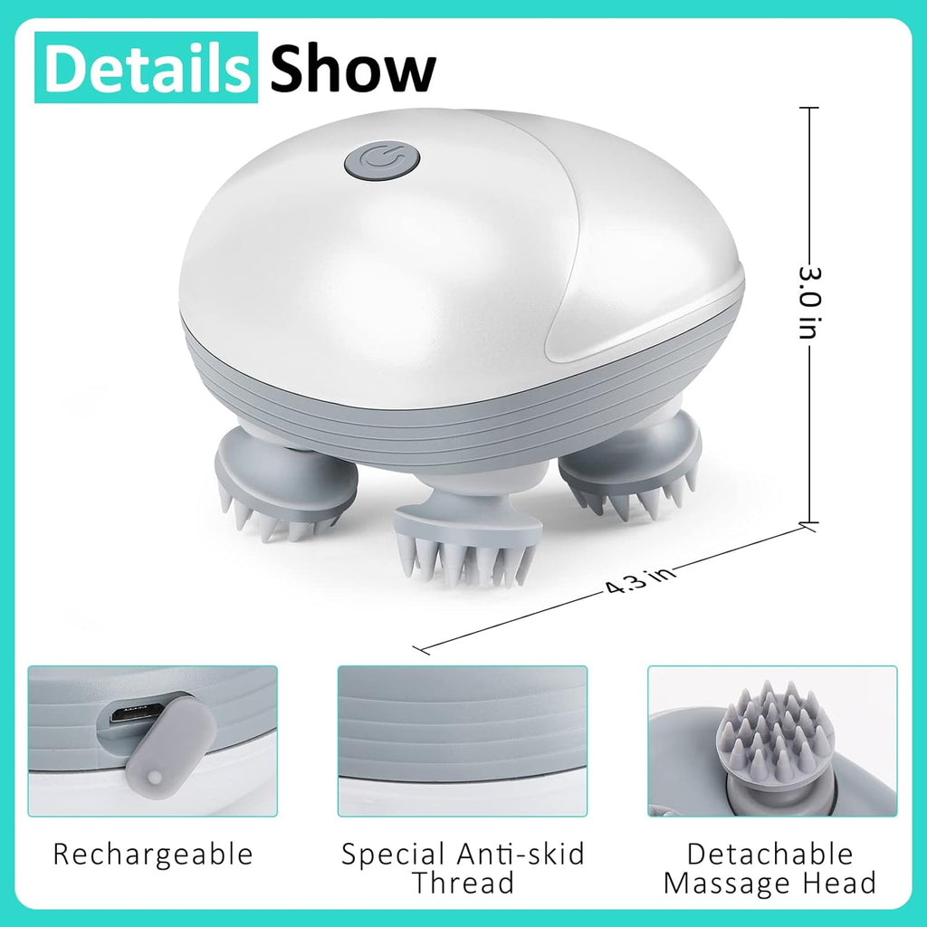 Furbella Pet Scalp Massager 2.0 — Electric Massager for Cats & Dogs, Relaxation & Grooming Tool